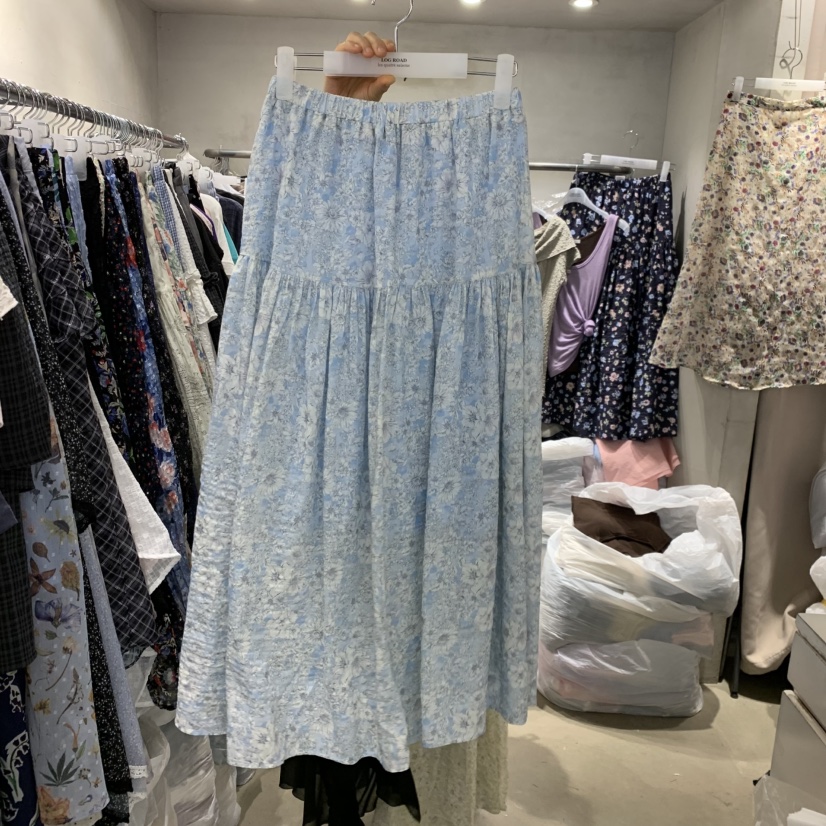 LOGROAD韓國直郵女士新品熱賣26夏季人氣時尚推薦職業長裙LOG ROAD長裙圖色1