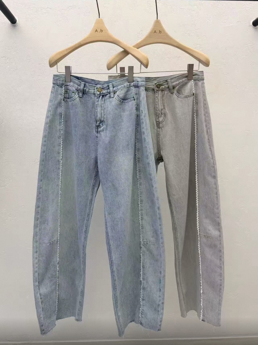 AUTUMN BEIGE-Q韓國代購女裝新品職業時尚人氣休閑牛仔褲A.b/AUTUMN BEIGE牛仔褲圖色2左二色