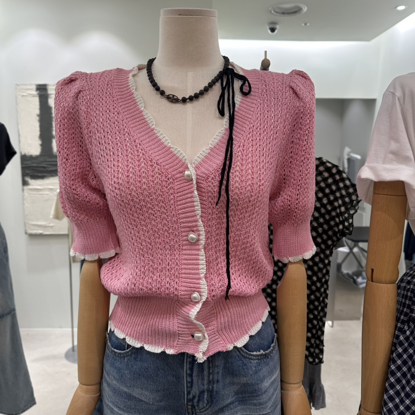 PART3韓國東大門直郵女裝新品26夏季人氣針織衫泡泡袖開衫Part.3針織衫圖色1