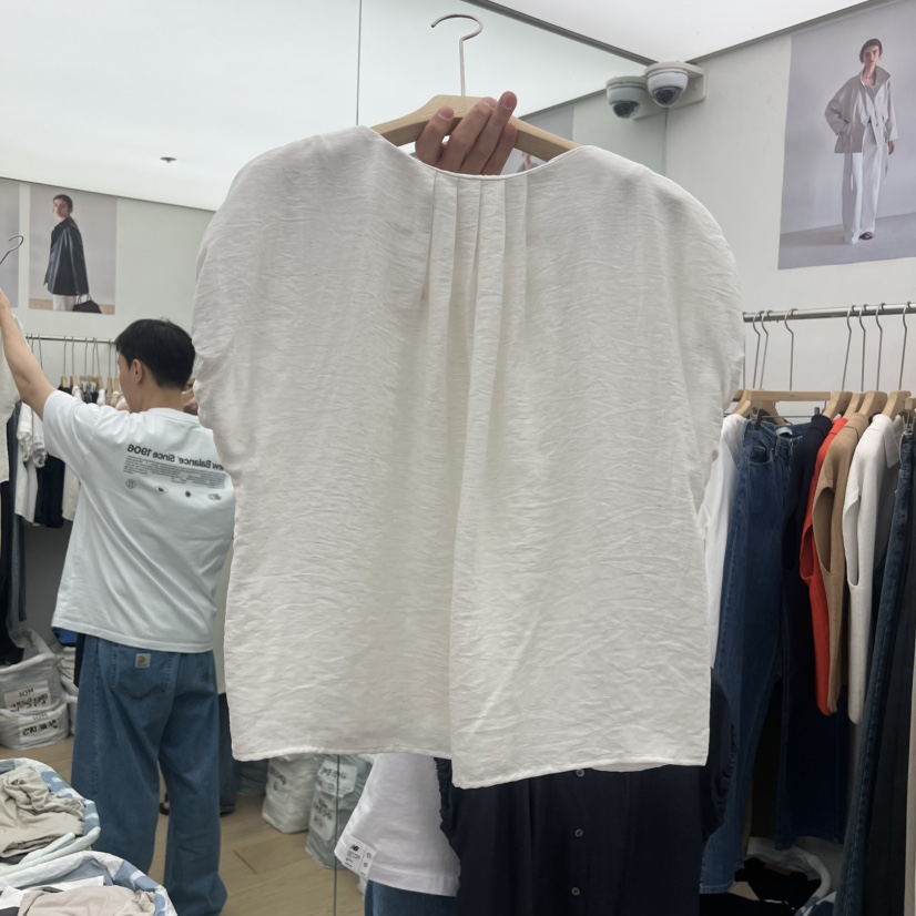 MOI-A韓國東大門直郵女士新款職業推薦襯衫蕾絲衫亞麻布MOI-A襯衫/蕾絲衫