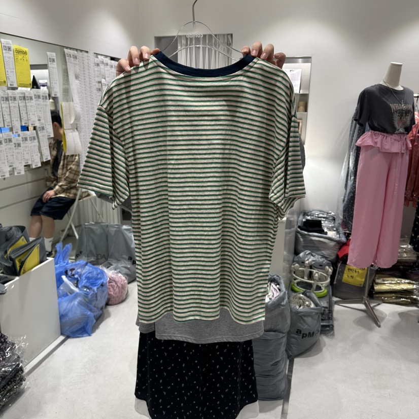 COMBO東大門實拍韓國女裝新款時尚26夏季休閑人氣熱賣T恤COM_BOT恤