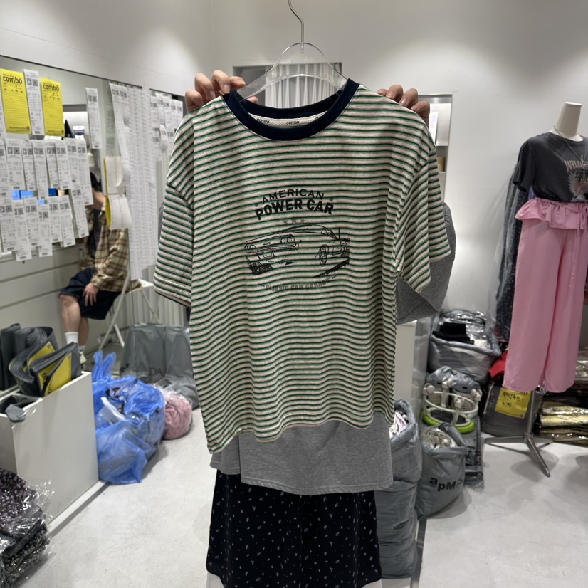 COMBO東大門實拍韓國女裝新款時尚26夏季休閑人氣熱賣T恤COM_BOT恤圖色2