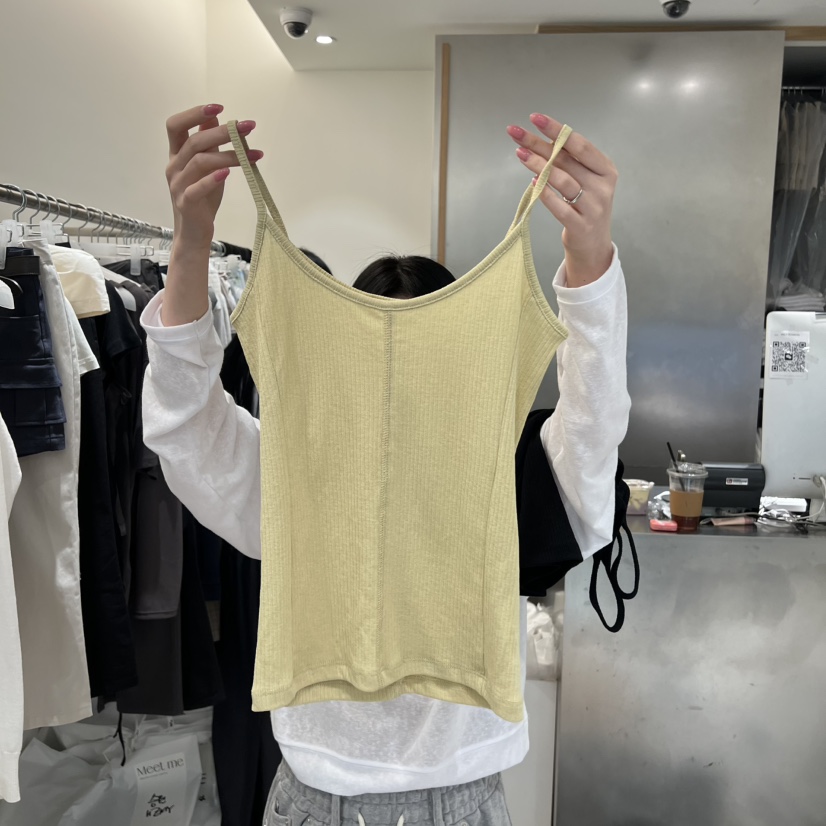 MEET ME韓國直郵女士新品人氣26夏季熱賣吊帶背心不含內搭MEET ME吊帶/背心圖色1