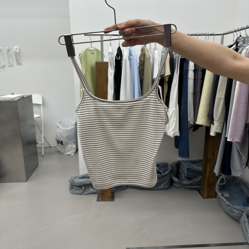 ENHANCE韓國代購女士新款休閑26夏季推薦26春夏吊帶背心條紋ENHANCE/HOPESMORE吊帶/背心圖色2