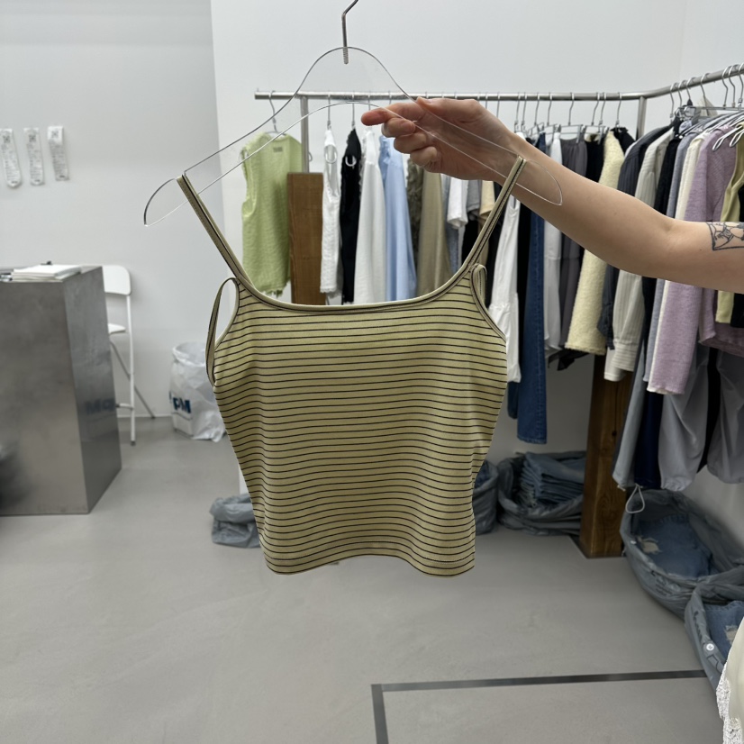 ENHANCE韓國代購女士新款休閑26夏季推薦26春夏吊帶背心條紋ENHANCE/HOPESMORE吊帶/背心圖色3