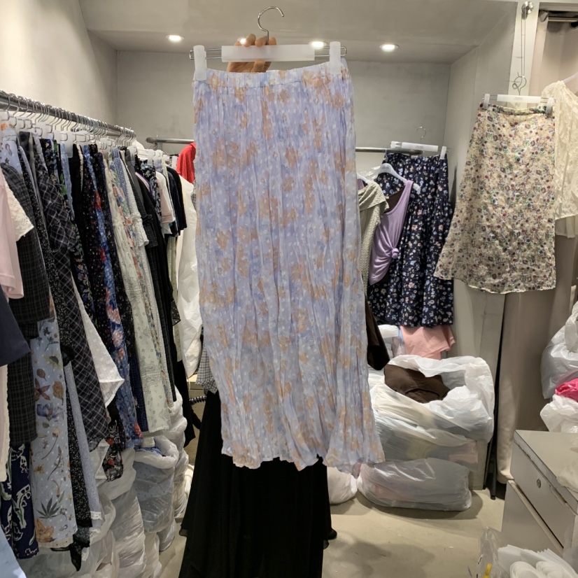 LOGROAD韓國直郵女裝新品人氣推薦職業休閑26夏季26春夏長裙LOG ROAD長裙