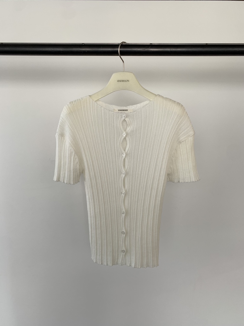 UNDERSON東大門代購女裝新款26春夏職業真品襯衫蕾絲衫褶皺UNDERSON襯衫/蕾絲衫圖色1