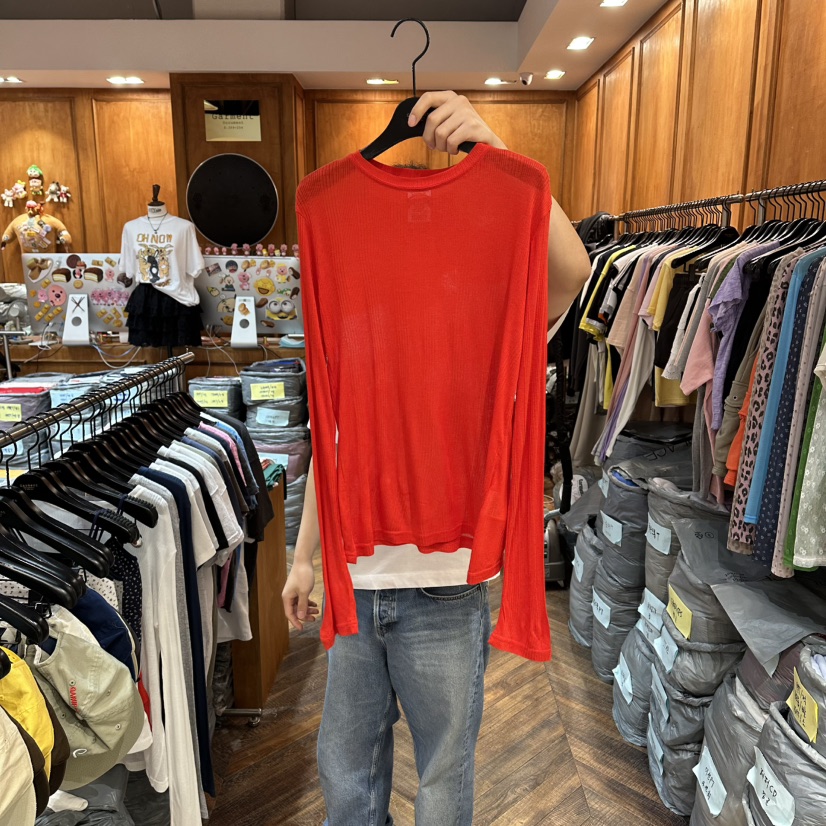 GARMENT-P韓國直郵女裝新品時尚職業休閑人氣26夏季長袖T恤GARMENT長袖T恤圖色2