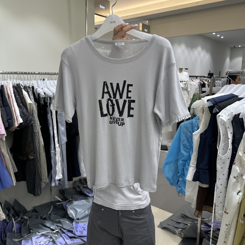 BENE韓國直郵女士新款熱賣時尚職業26春夏休閑推薦人氣T恤BENET恤圖色1