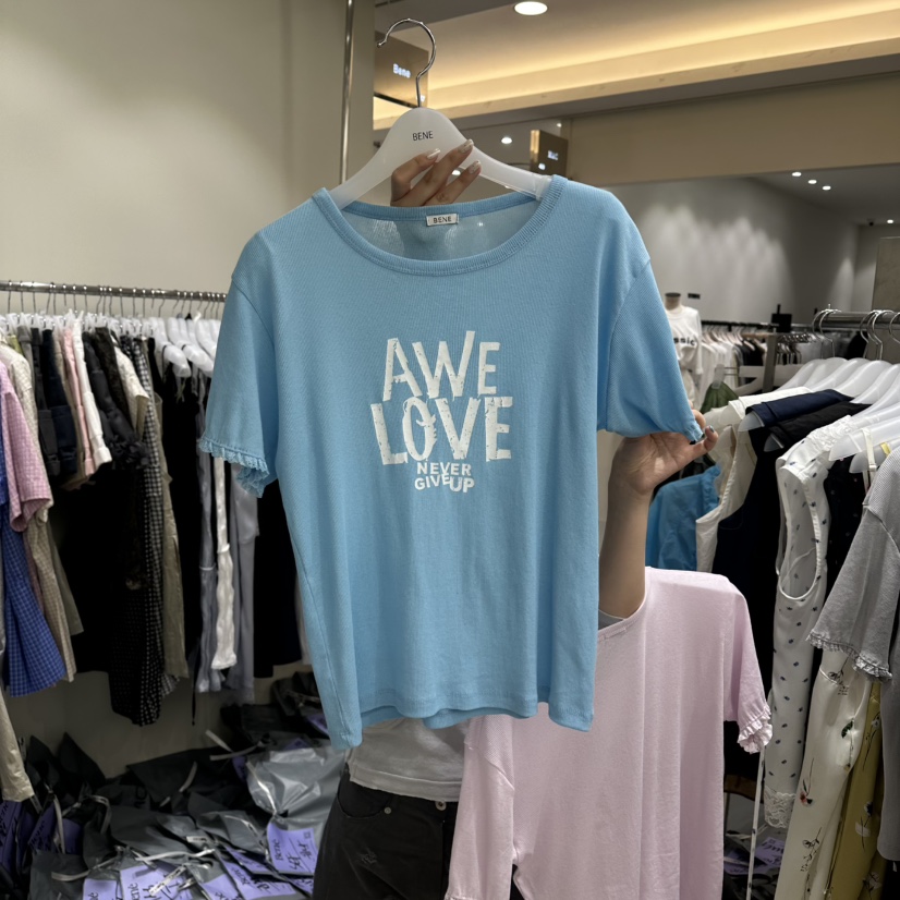 BENE韓國直郵女士新款熱賣時尚職業26春夏休閑推薦人氣T恤BENET恤圖色3