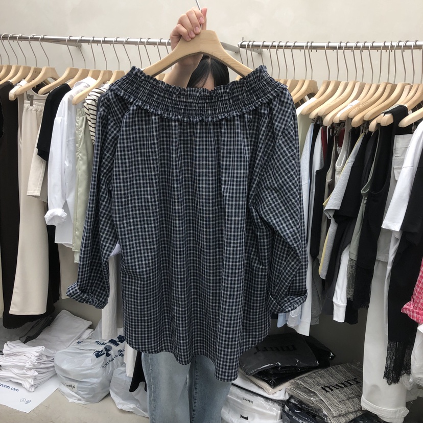 MURR韓國直郵女裝新品休閑職業推薦26春夏襯衫蕾絲衫格子MURR襯衫/蕾絲衫