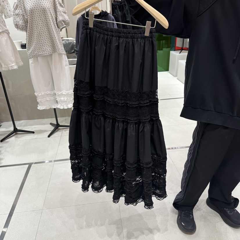 MINI UNNI韓國直郵女士新款職業時尚人氣休閑推薦長裙多層MINI UNNI長裙