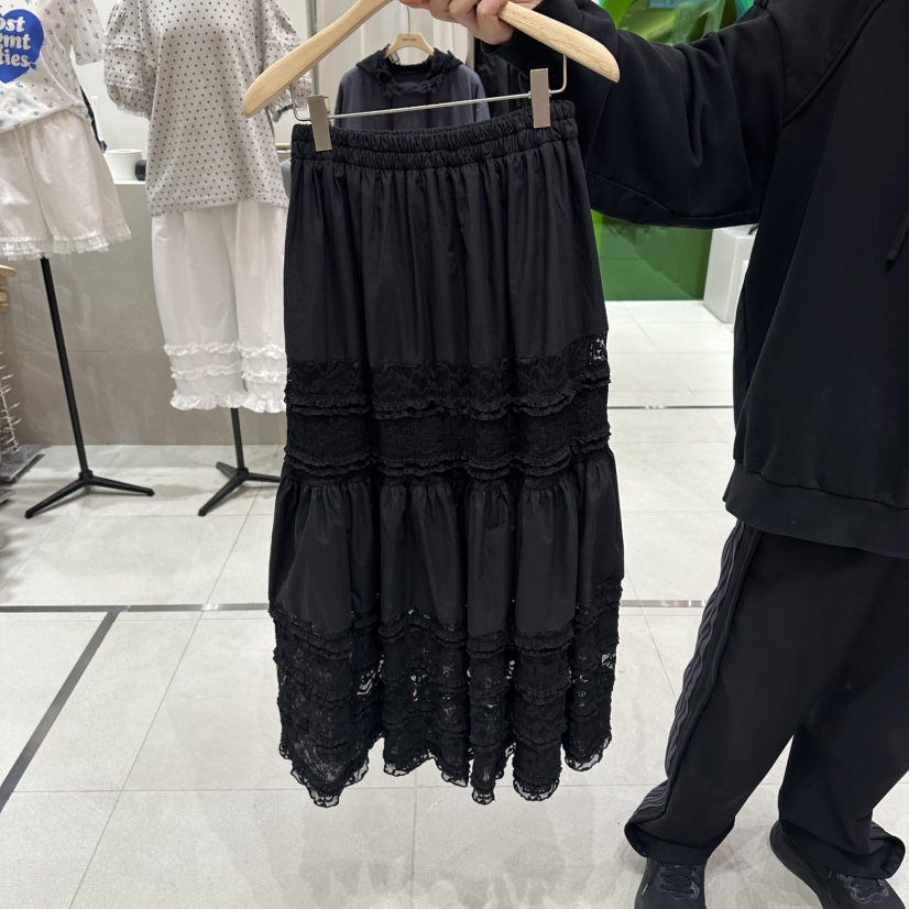 MINI UNNI韓國直郵女士新款職業時尚人氣休閑推薦長裙多層MINI UNNI長裙圖色2