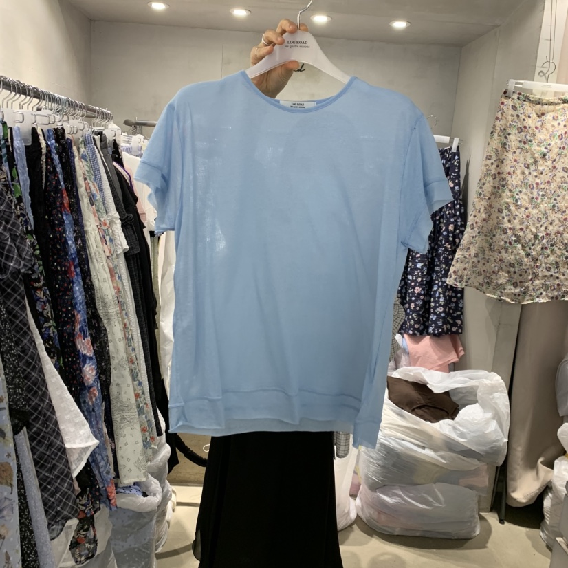 LOGROAD韓國代購女裝新款職業推薦人氣休閑時尚26夏季T恤LOG ROADT恤圖色1