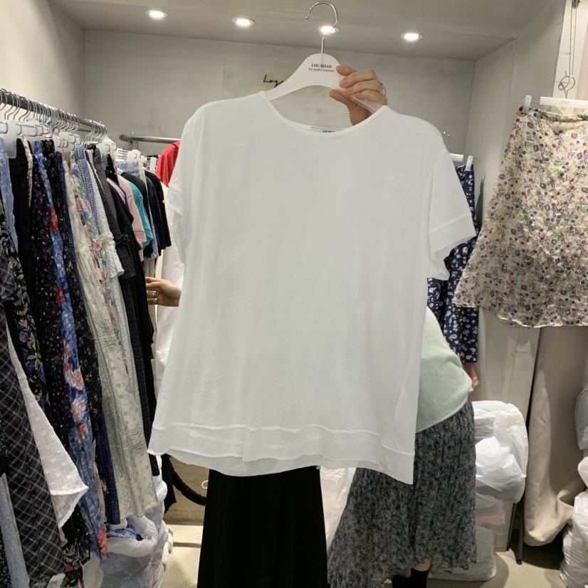 LOGROAD韓國代購女裝新款職業推薦人氣休閑時尚26夏季T恤LOG ROADT恤圖色3