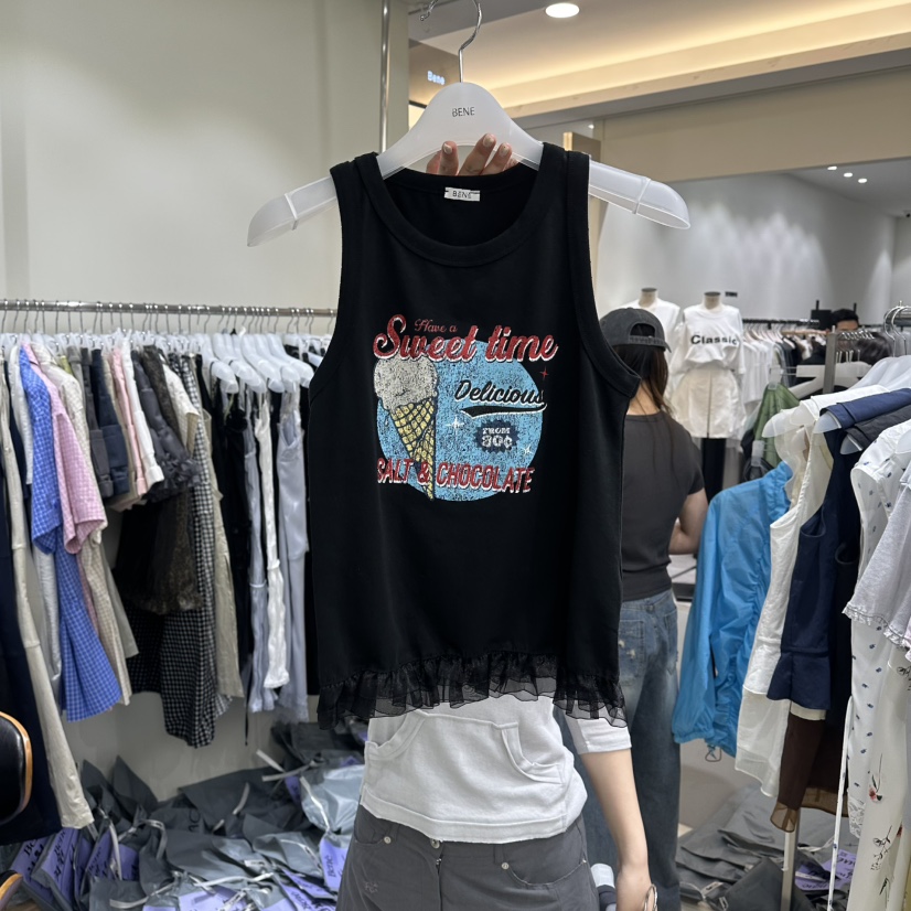 BENE東大門實拍韓國女裝新品休閑職業26夏季熱賣吊帶背心BENE吊帶/背心圖色5黑色