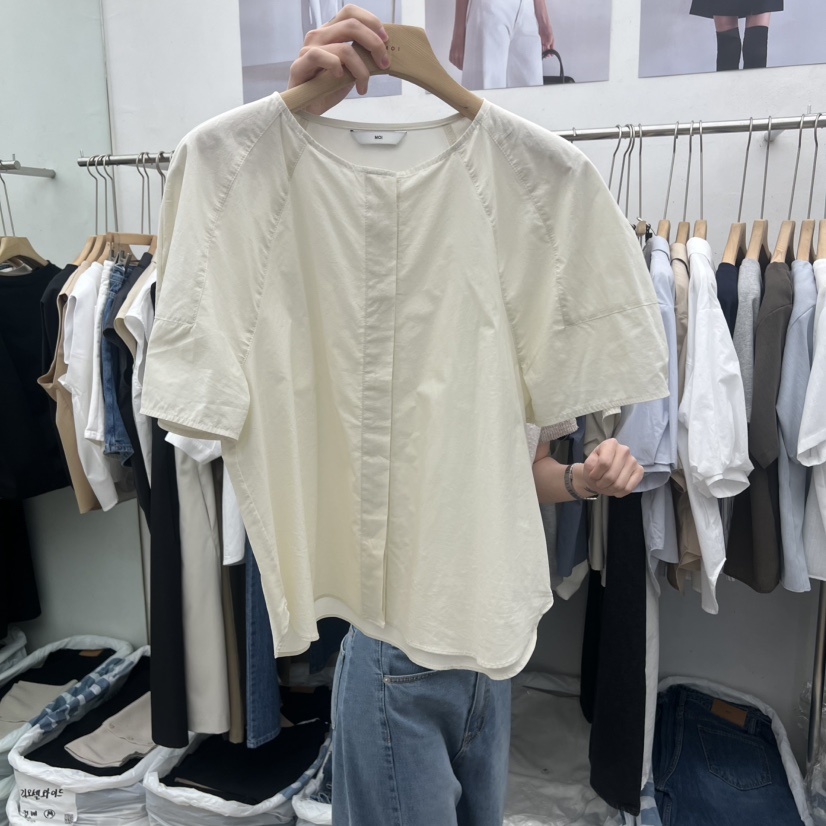 MOI-A韓國東大門直郵女士新款26夏季職業熱賣襯衫蕾絲衫MOI-A襯衫/蕾絲衫圖色1