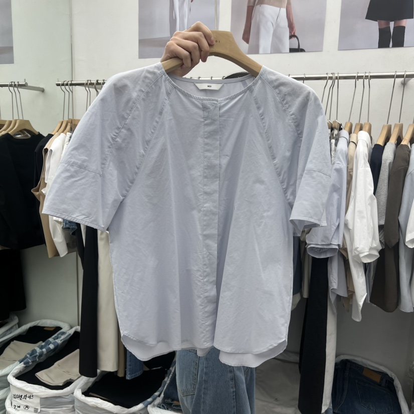 MOI-A韓國東大門直郵女士新款26夏季職業熱賣襯衫蕾絲衫MOI-A襯衫/蕾絲衫圖色2