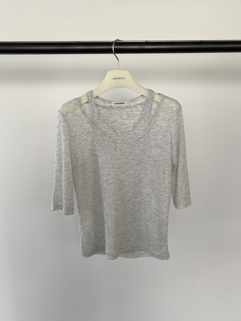 UNDERSON韓國代購女裝新品26春夏人氣26夏季時尚推薦職業T恤UNDERSONT恤圖色2