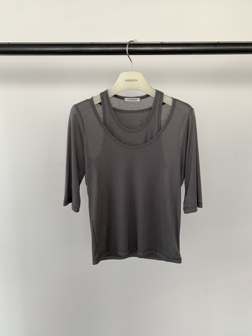 UNDERSON韓國代購女裝新品26春夏人氣26夏季時尚推薦職業T恤UNDERSONT恤圖色4