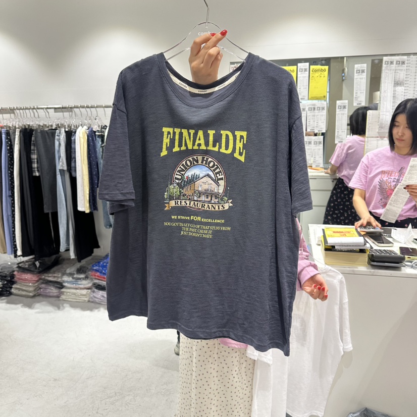 COMBO韓國直郵實拍女士新品26春夏休閑熱賣職業時尚人氣T恤COM_BOT恤圖色3