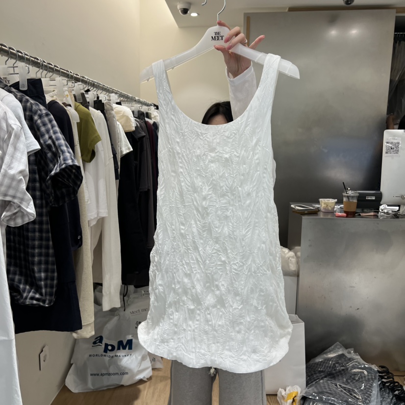 MEET ME韓國直郵女士新品職業人氣熱賣26春夏連衣裙褶皺MEET ME連衣裙圖色1