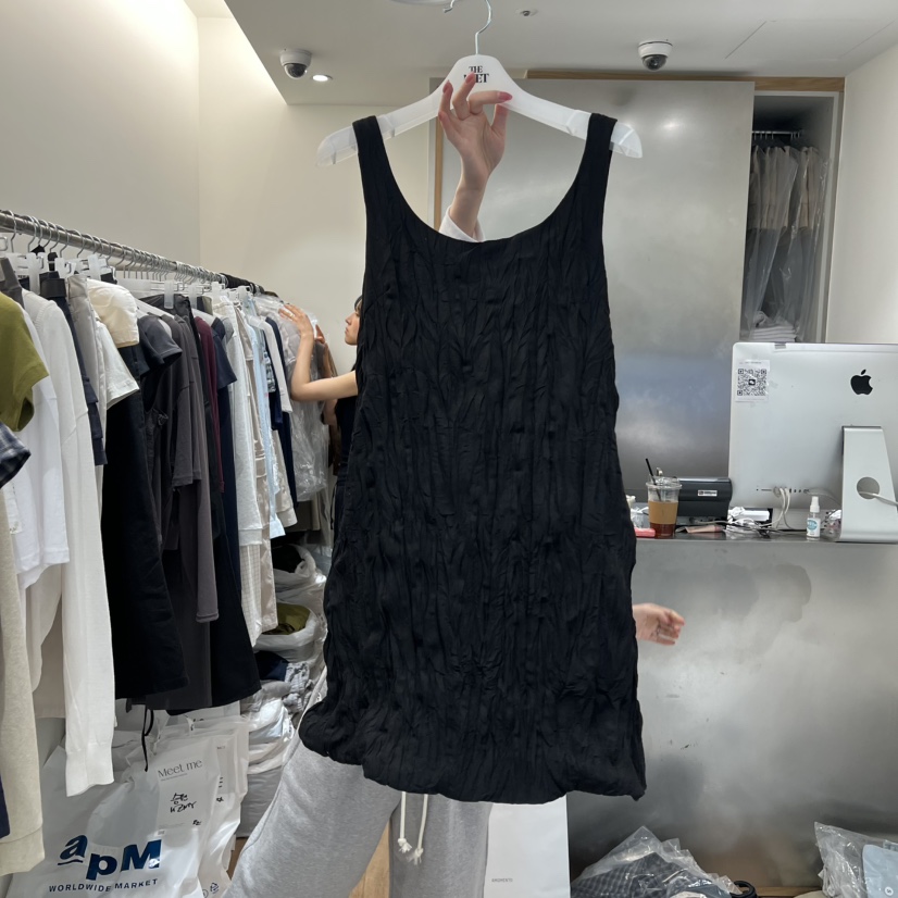 MEET ME韓國直郵女士新品職業人氣熱賣26春夏連衣裙褶皺MEET ME連衣裙圖色2