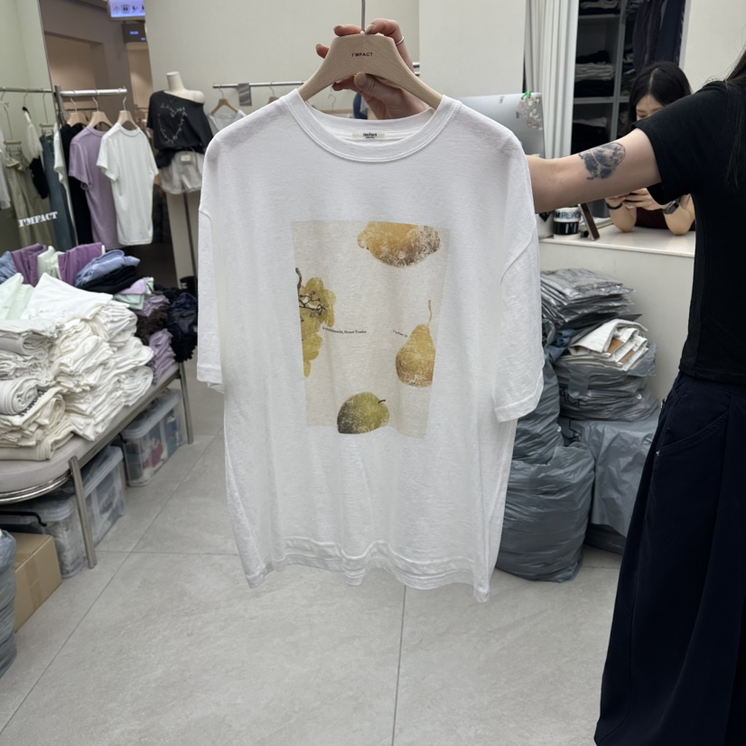 I MFACT韓國直郵實拍女裝新款職業26夏季時尚人氣熱賣T恤I MFACTT恤圖色1