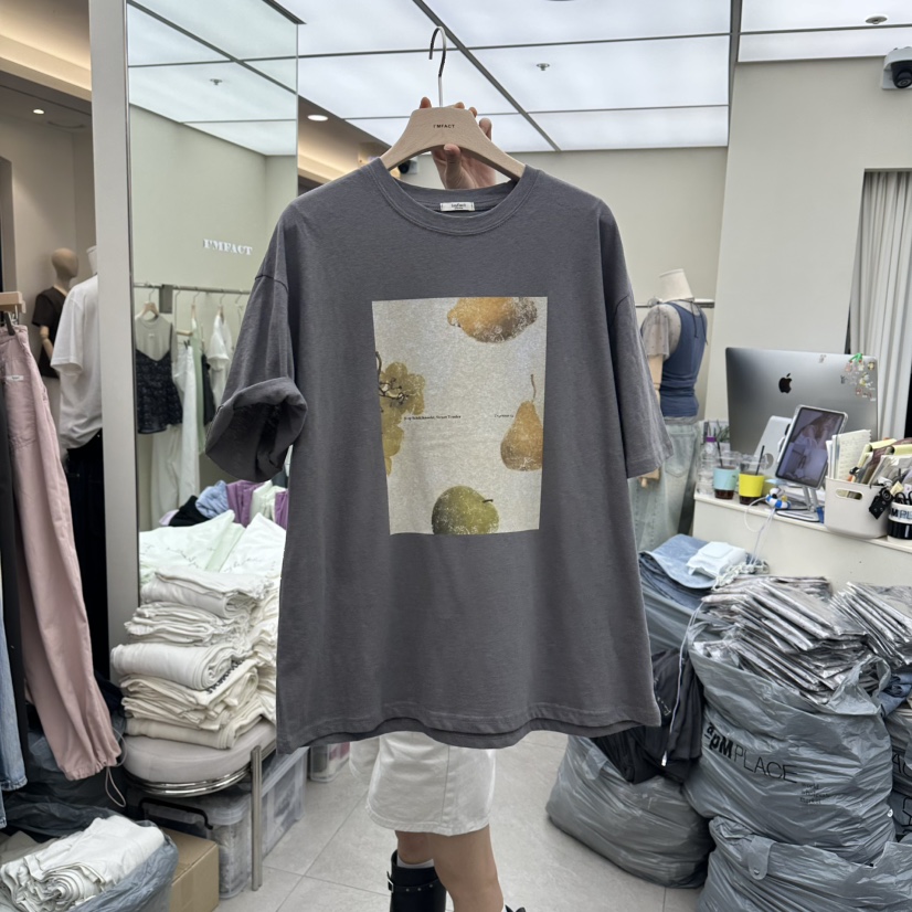 I MFACT韓國直郵實拍女裝新款職業26夏季時尚人氣熱賣T恤I MFACTT恤圖色2