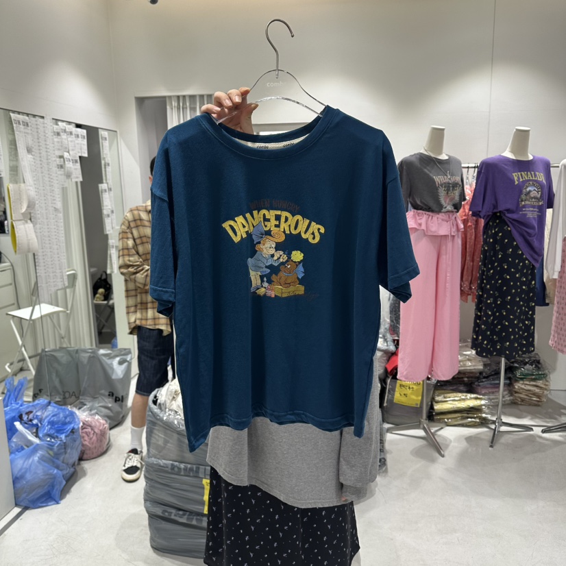 COMBO東大門實拍韓國女裝新款職業26夏季推薦人氣時尚T恤COM_BOT恤圖色3