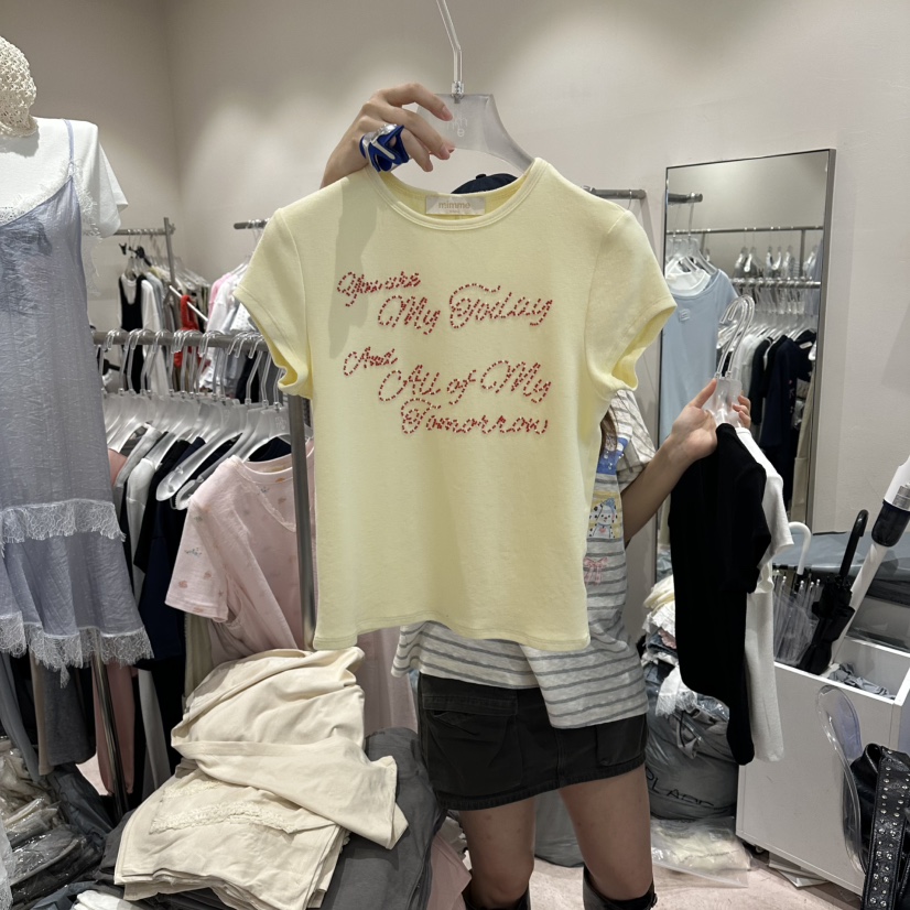 MIMME/LOOKK東大門實拍韓國女裝新款人氣26春夏推薦職業T恤MIMME/LOOKKT恤圖色1