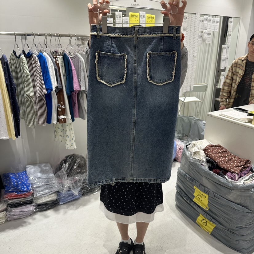 COMBO東大門實拍韓國女士新品時尚26春夏休閑推薦人氣長裙COM_BO長裙