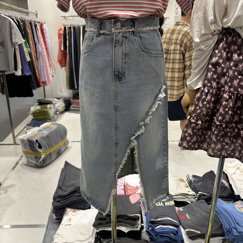 COMBO東大門實拍韓國女士新品時尚26春夏休閑推薦人氣長裙COM_BO長裙圖色1淺色