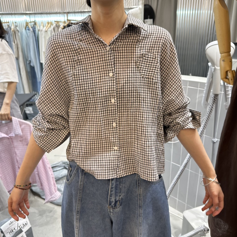 ALEGRE韓國代購女裝新款職業熱賣26春夏時尚26夏季襯衫蕾絲衫ALEGRE襯衫/蕾絲衫圖色1