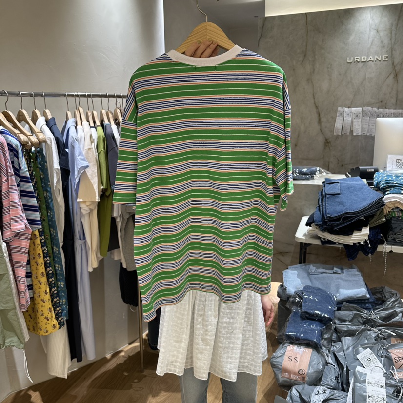 URBANE-P韓國直郵實拍女裝新品26春夏人氣時尚熱賣26夏季T恤URBANE-PT恤