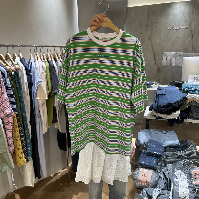 URBANE-P韓國直郵實拍女裝新品26春夏人氣時尚熱賣26夏季T恤URBANE-PT恤圖色1