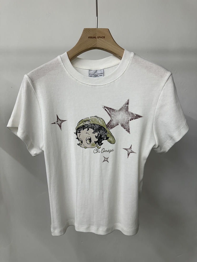 VISUAL SPACE/PAGE92/FLEISCHER韓國直郵女裝新品26春夏T恤VISUAL SPACE/PAGE92/FLEISCHERT恤圖色1