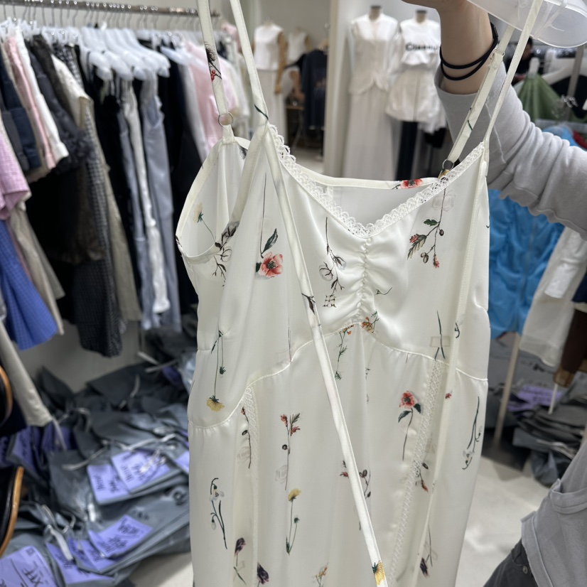 BENE韓國東大門代購女士新品人氣熱賣26春夏職業連衣裙緞BENE連衣裙