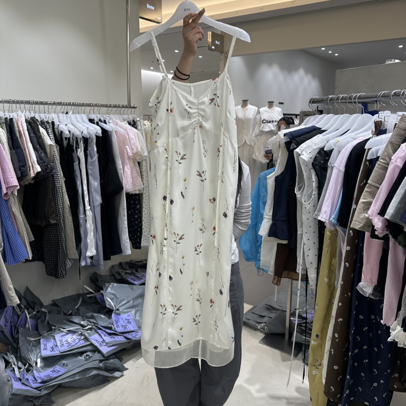 BENE韓國東大門代購女士新品人氣熱賣26春夏職業連衣裙緞BENE連衣裙圖色1