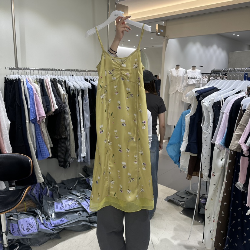 BENE韓國東大門代購女士新品人氣熱賣26春夏職業連衣裙緞BENE連衣裙圖色2