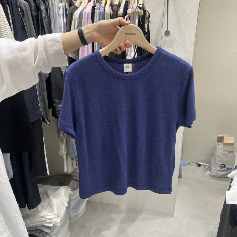 FRE韓國東大門直郵女士新款休閑26春夏時尚26夏季T恤亞麻布FRE SEOULT恤圖色5