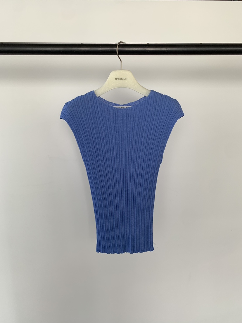 UNDERSON韓國代購女士新品熱賣時尚休閑職業針織衫褶裥無袖UNDERSON針織衫圖色3
