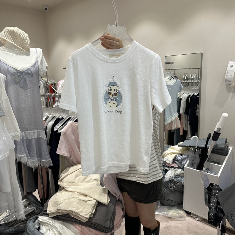 MIMME/LOOKK韓國東大門直郵女裝新品休閑職業人氣26春夏T恤MIMME/LOOKKT恤圖色1