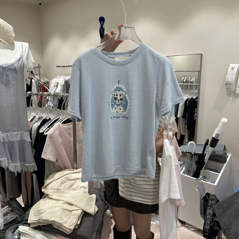 MIMME/LOOKK韓國東大門直郵女裝新品休閑職業人氣26春夏T恤MIMME/LOOKKT恤圖色2