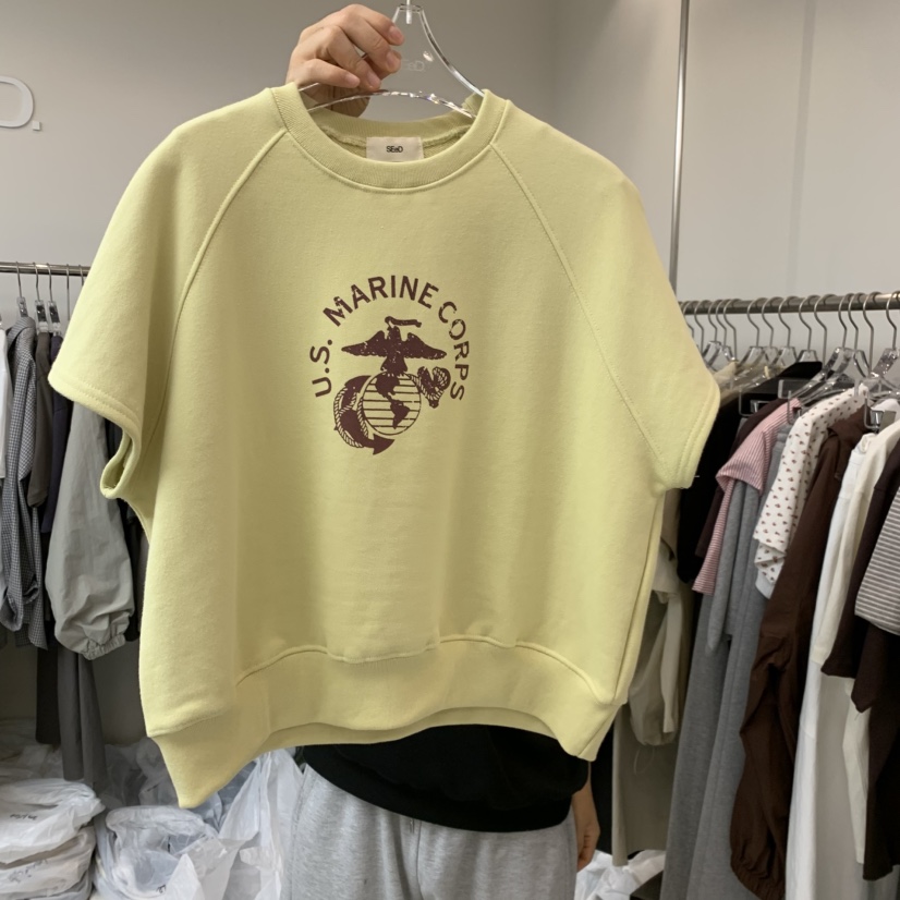 LEESEED-A韓國代購女裝新款休閑人氣職業推薦時尚T恤海軍SEeD/LEESEEDT恤圖色2