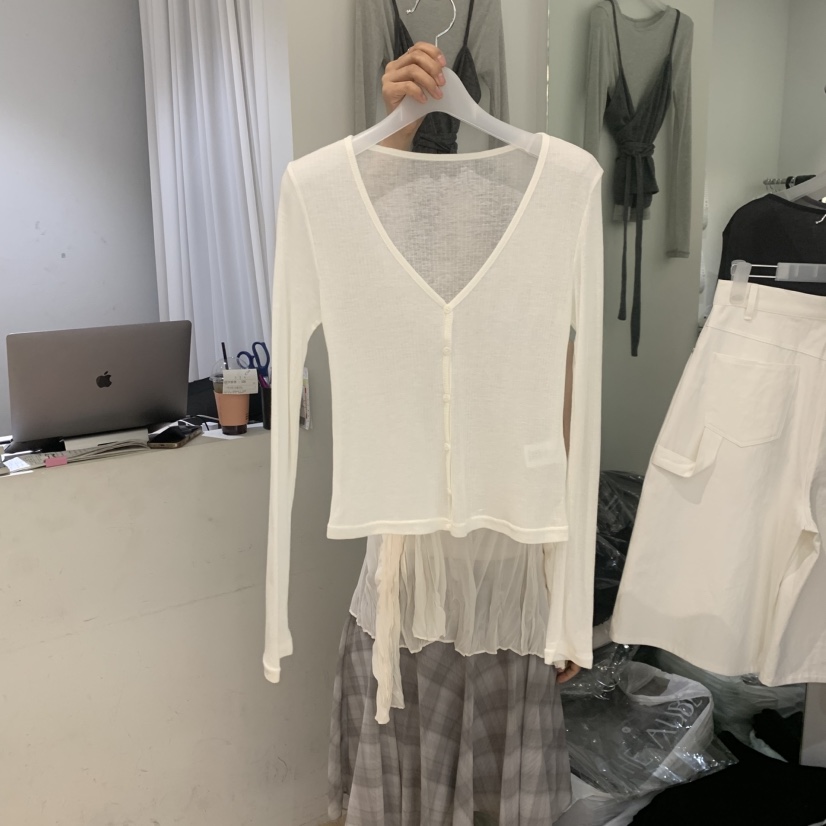 AUBE韓國東大門直郵女裝新款休閑26夏季人氣時尚熱賣長袖T恤AUBE長袖T恤圖色2