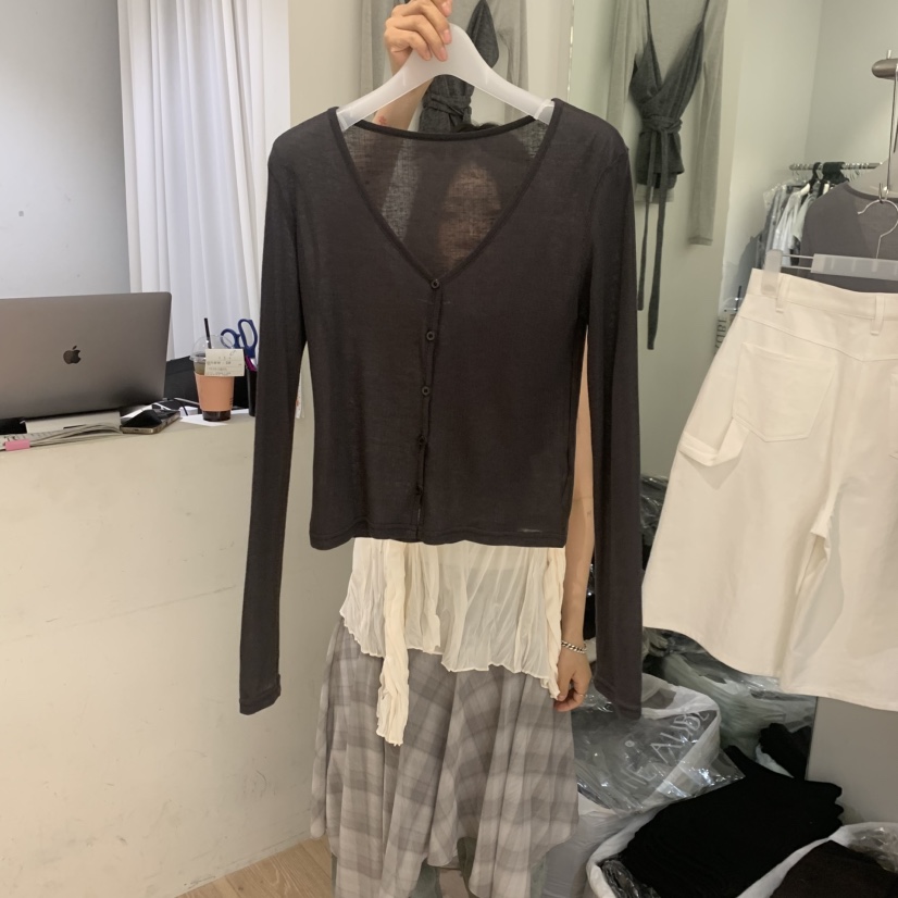 AUBE韓國東大門直郵女裝新款休閑26夏季人氣時尚熱賣長袖T恤AUBE長袖T恤圖色3