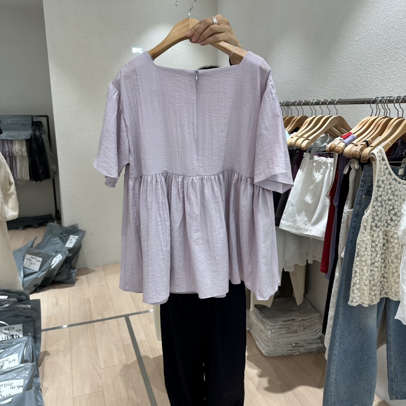 EPIC-S韓國代購女士新款推薦熱賣26春夏休閑人氣襯衫蕾絲衫EPIC-S襯衫/蕾絲衫