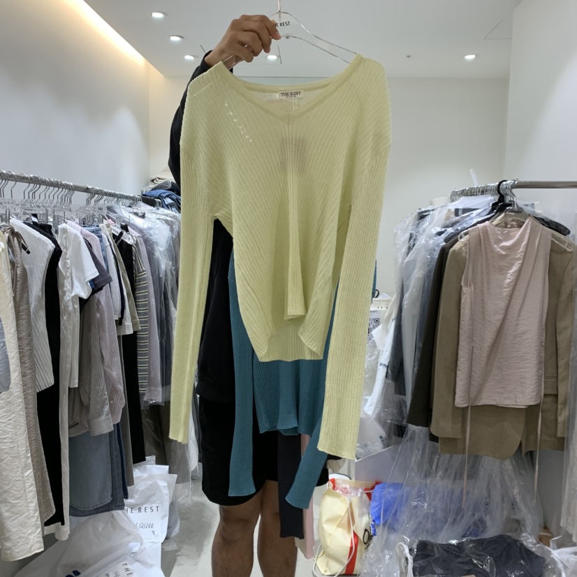 THE REST韓國直郵實拍女裝新品推薦熱賣時尚休閑針織衫條紋THE REST/UNNOEUD針織衫圖色4