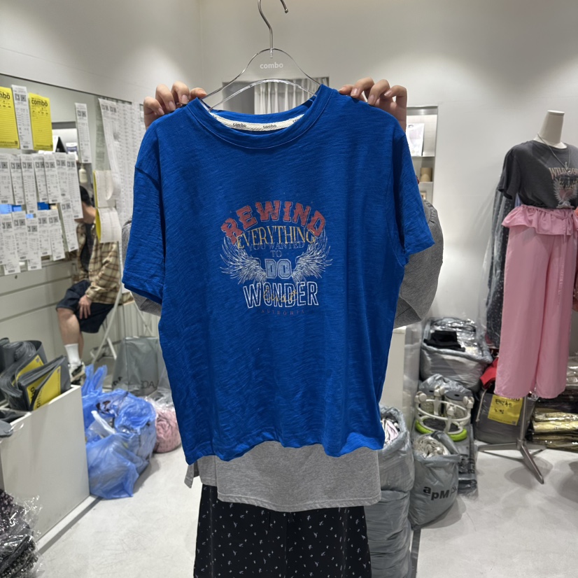 COMBO東大門實拍韓國女裝新款時尚職業休閑熱賣人氣26夏季T恤COM_BOT恤圖色2